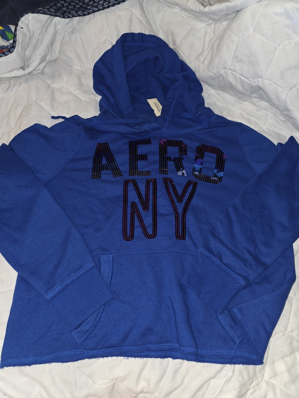 Aeropostale Blue AERO NY Hooded Sweatshirt